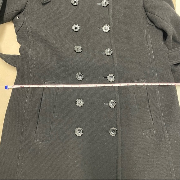 VINTAGE BURBERRY BRIT Banaptes Double Breasted Women's Wool Trench Coat Size 12 - Picture 16 of 16